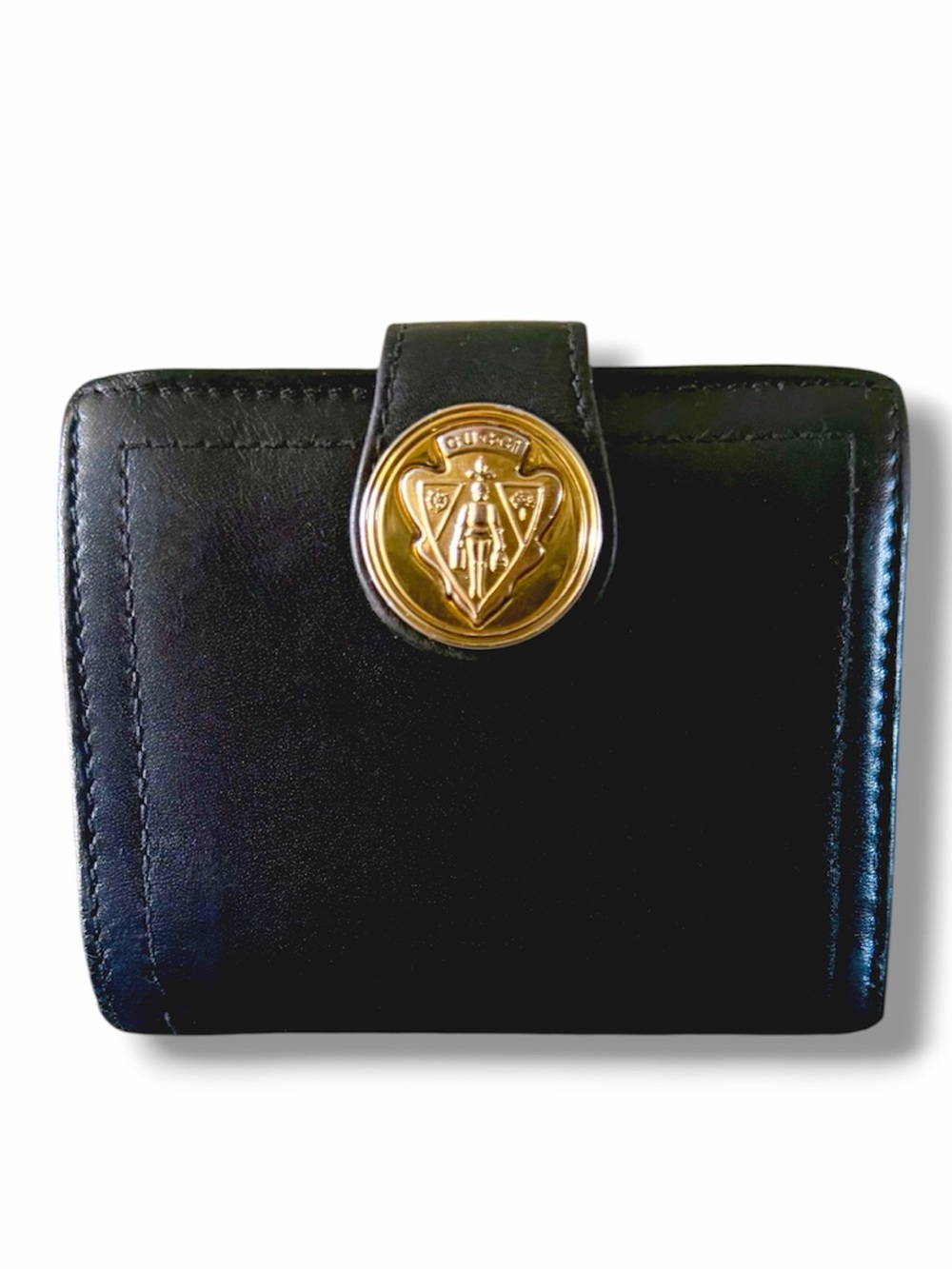 *Rare* GUCCI Hysteria Compact Wallet Genuine Knight Logo Back & Gold - Picture 2 of 15